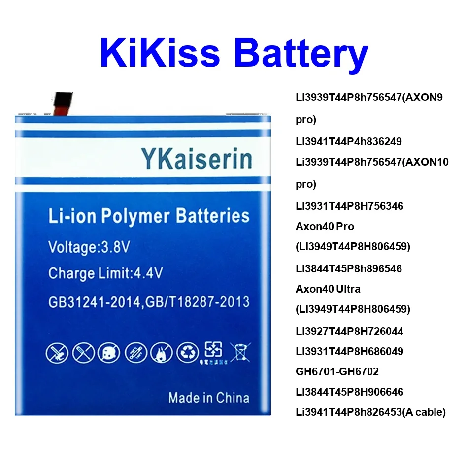 

Battery For Zte Blade Axon M 5.5 7 9 10 20 30 50 40 SE Pro 5G 2017 2023 Li3939t44p8h756547axon9