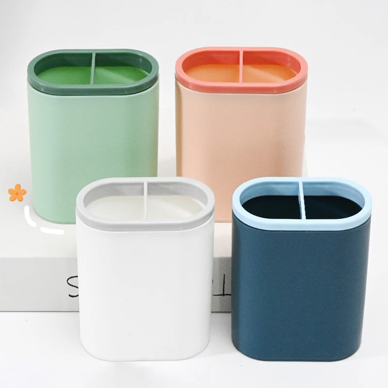 2Pcs Creative Multifunctional Pen Container Makeup Desktop Office Organizer Cosmetic Storage Bucket Large Capacity Pen Container