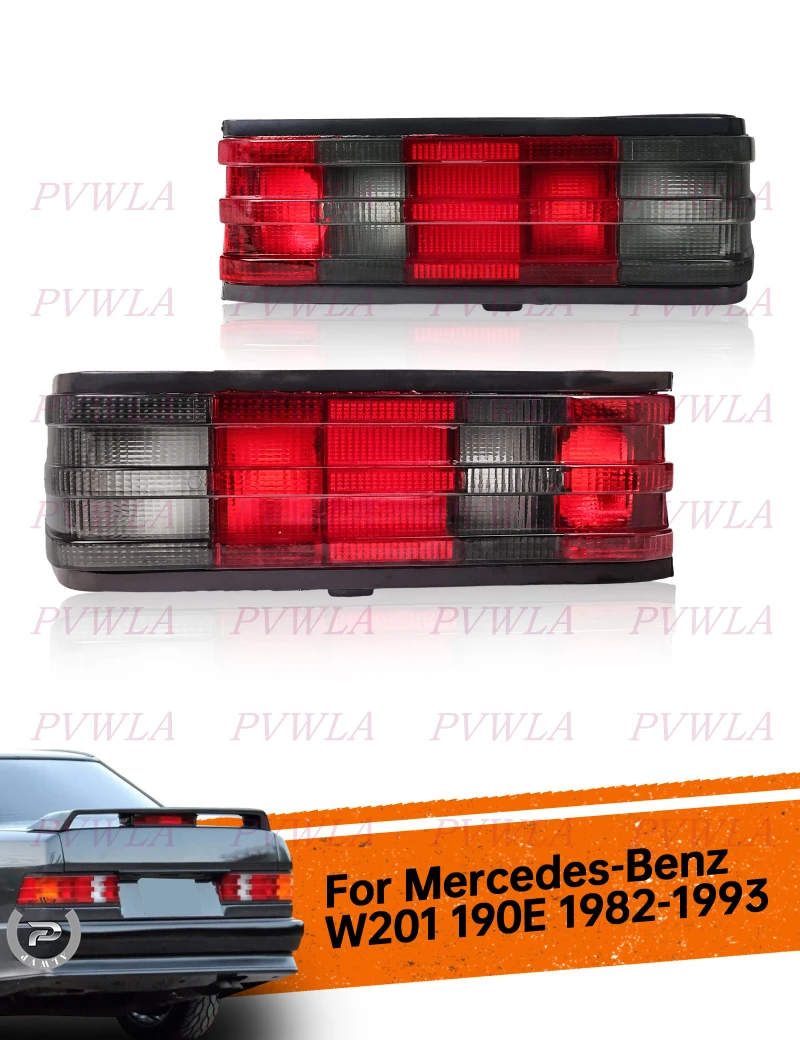 

Taillights No Bulbs For Benz W201 190E 1982 1983 1984 1985 1986 1987 1988 1989 1990-1993 Car Rear Brake Lamp Reverse Stop Light