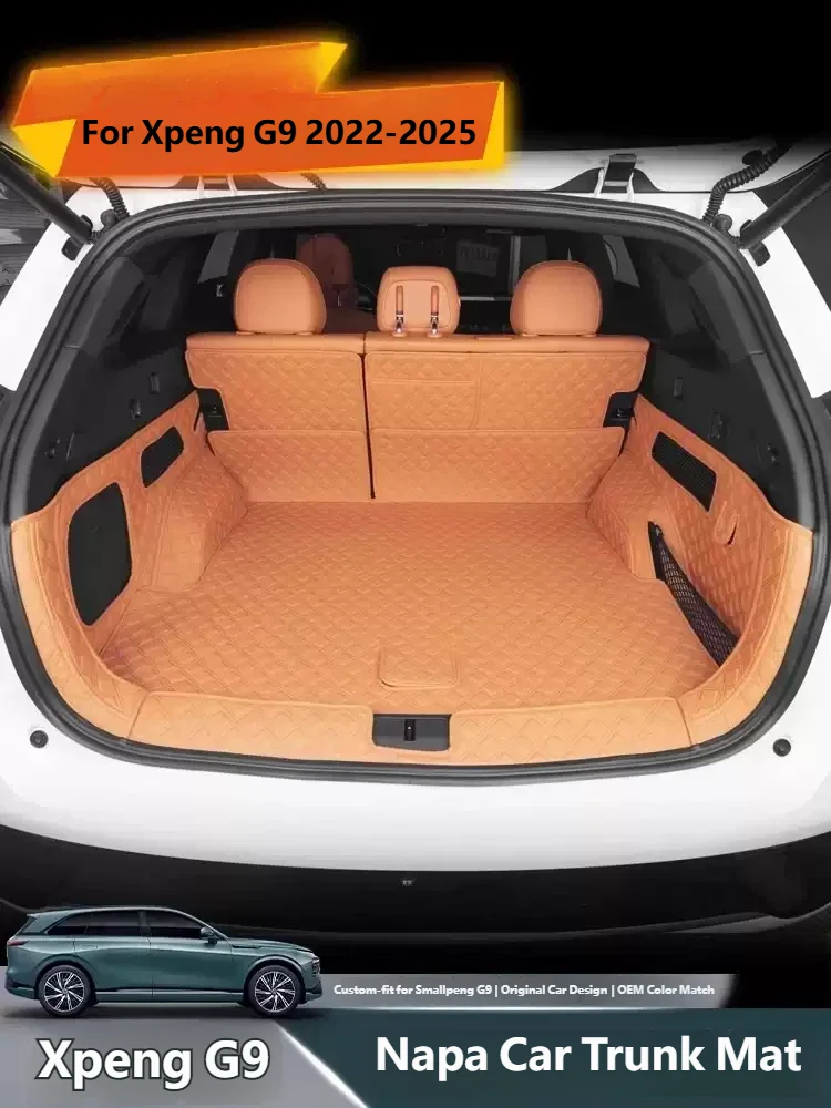 Car Trunk Mats For Xpeng G9 2022-2025 Car Trunk Mats Waterproof Auto Boot Car Custom Protector Pads Interior Accessories