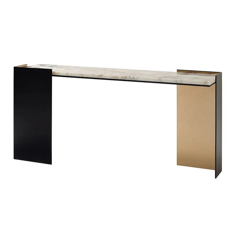 Modern home end view table Small apartment villa entrance table Metal