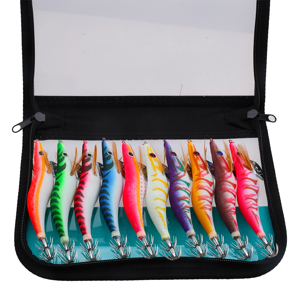 Señuelos calamar jig con ojos 3D luminosos y plomo para sepias - imagen 3