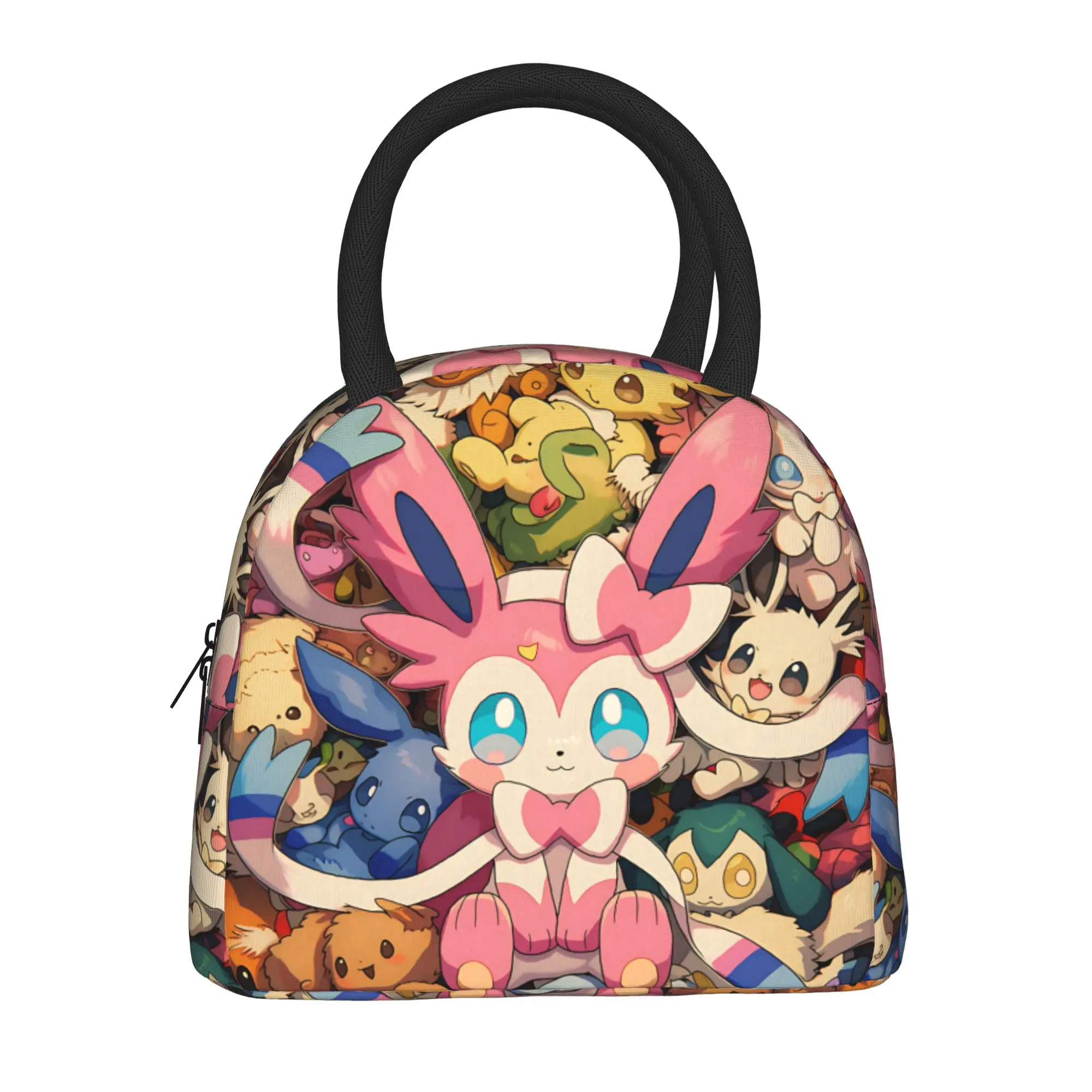 Pokemon Theme Handbag Insulated Lunch Bag Ice Pack Rice Bag  bolsa Student Bento Lunch Handbag Insulation