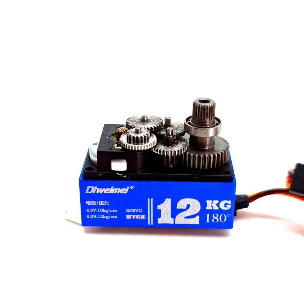 Engranaje de metal servo digital de 12 kg 180/270 grados, alto par para helicóptero de brazo de robot de coche RC
