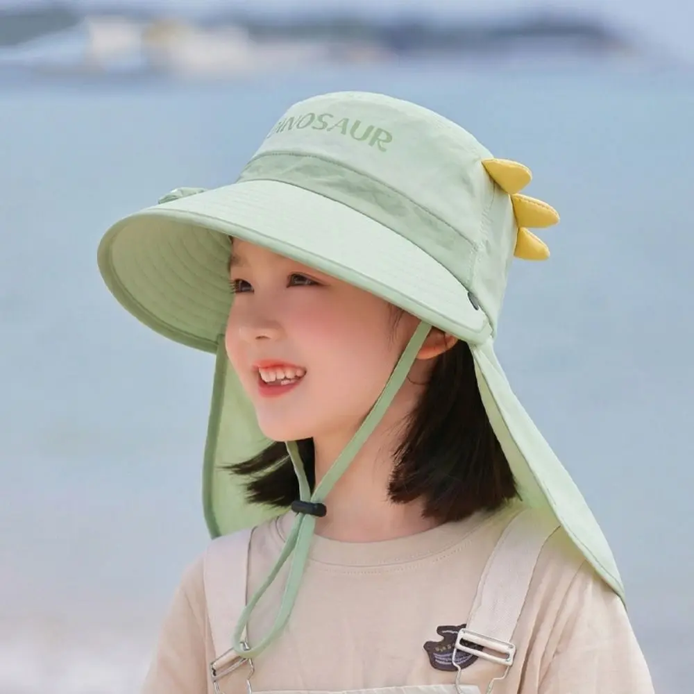 

Cute Big Brim Children's Sun Hat Extended Shawl Sun Protection Children Beach Cap Thin Cap Summer Sunshade Hat Boys and Girls