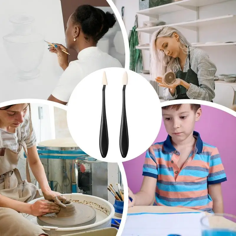 スタンプペーパーアートのブレンド、アーティスト、木炭用の摩擦スポンジ付きの多目的人間工学に基づいたスケッチワイプスクレーパー