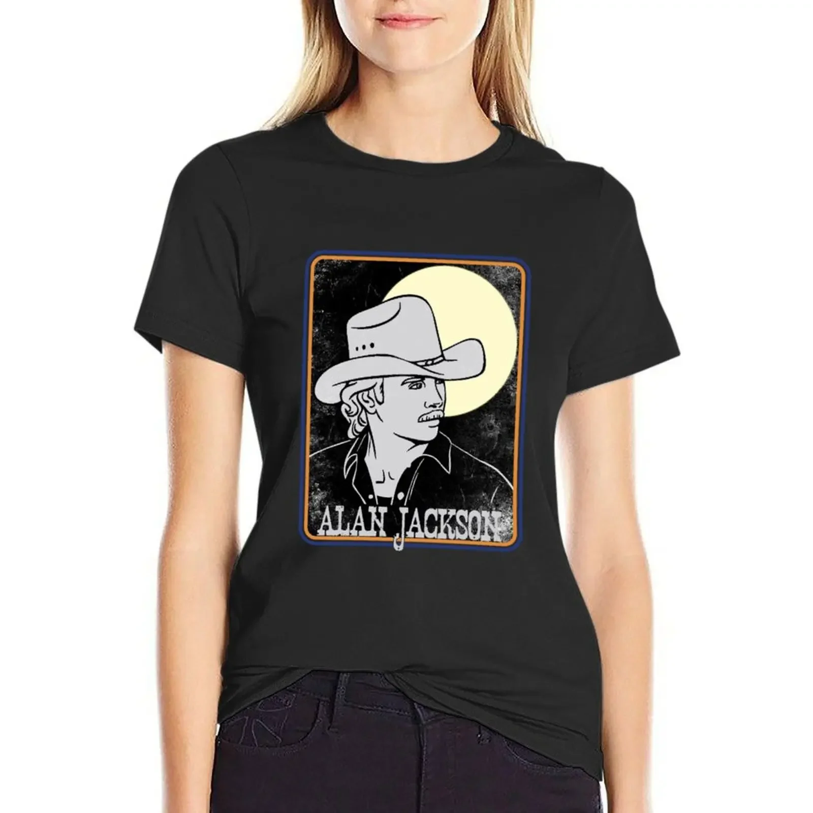 

Alan Jackson T-Shirt customs kawaii clothes funnys Woman clothing