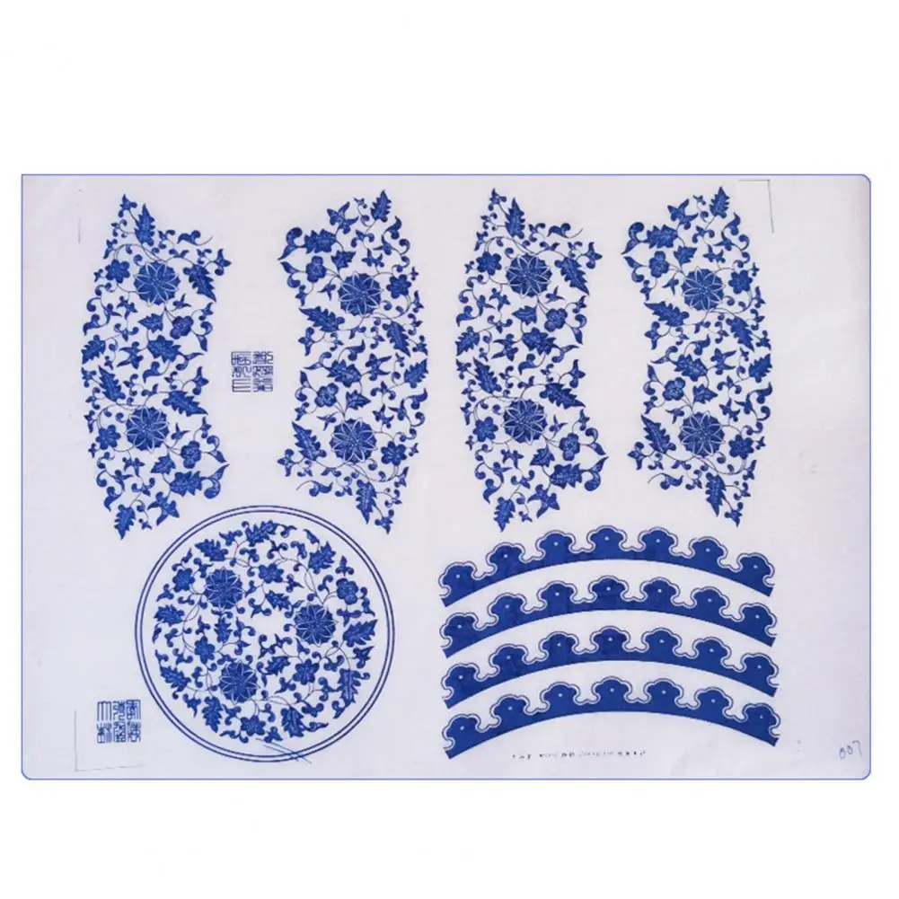 Pottery Underglaze Decal  Delicate   Pottery Decal Colored Transfer Flower Paper Ceramic Accessories