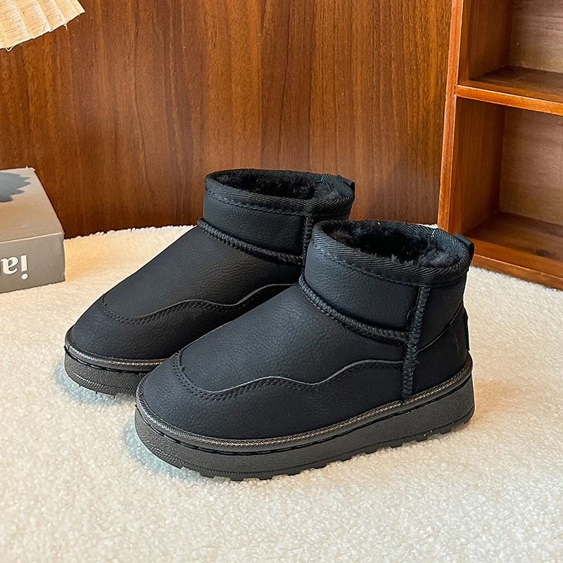 أزياء الأطفال عدم الانزلاق مبطن بنين بنات القطن سميكة القطن أحذية الشتاء الدافئة بلون يمكن ارتداؤها لينة وحيد عارضة الأحذية