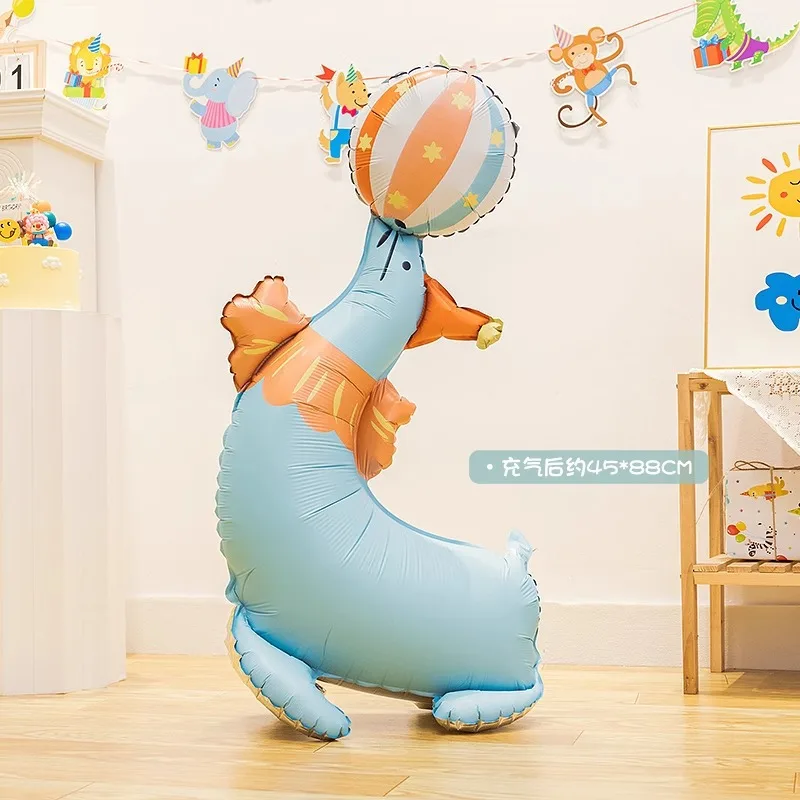 يوم الأطفال بالونات السيرك مهرج الدائمة بالون الكرتون الحيوان رياض الأطفال الفصول الدراسية زخرفة بالون الاطفال لعبة بالونات