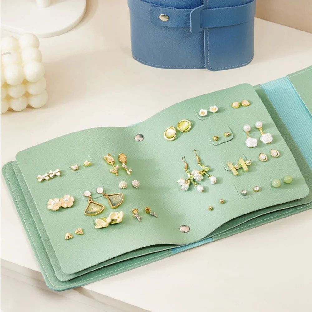 حقيبة تخزين المجوهرات FX، حقيبة تخزين القرط، حقيبة تخزين القرط الجلدية المحمولة القابلة للطي، حقيبة تخزين مجوهرات السفر Roll C Dura #4