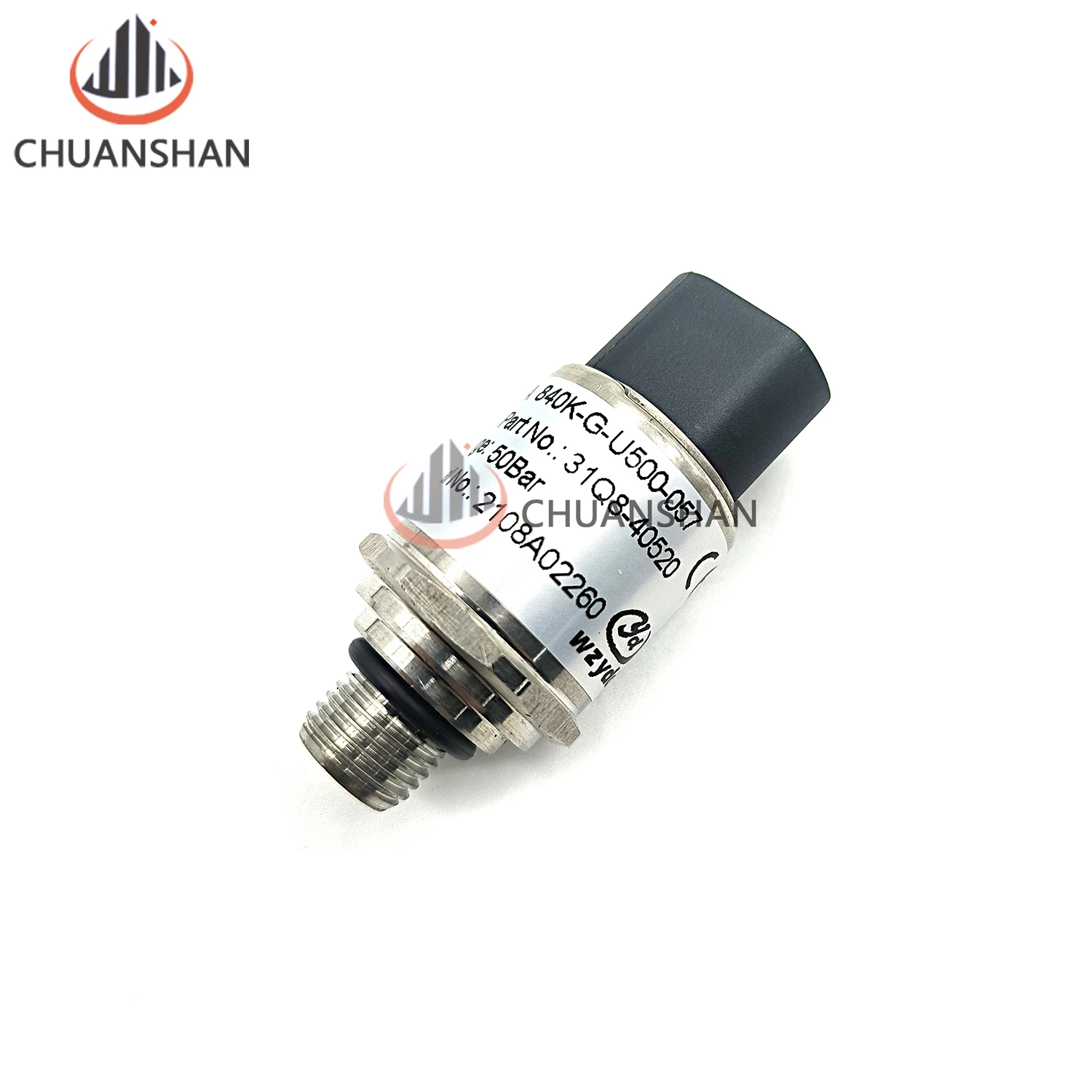 31Q8-40520 50Bar Pressure Sensor For Excavator R140LC-9 R210-9 Excavator Accessories 31Q840520 31Q8-40520