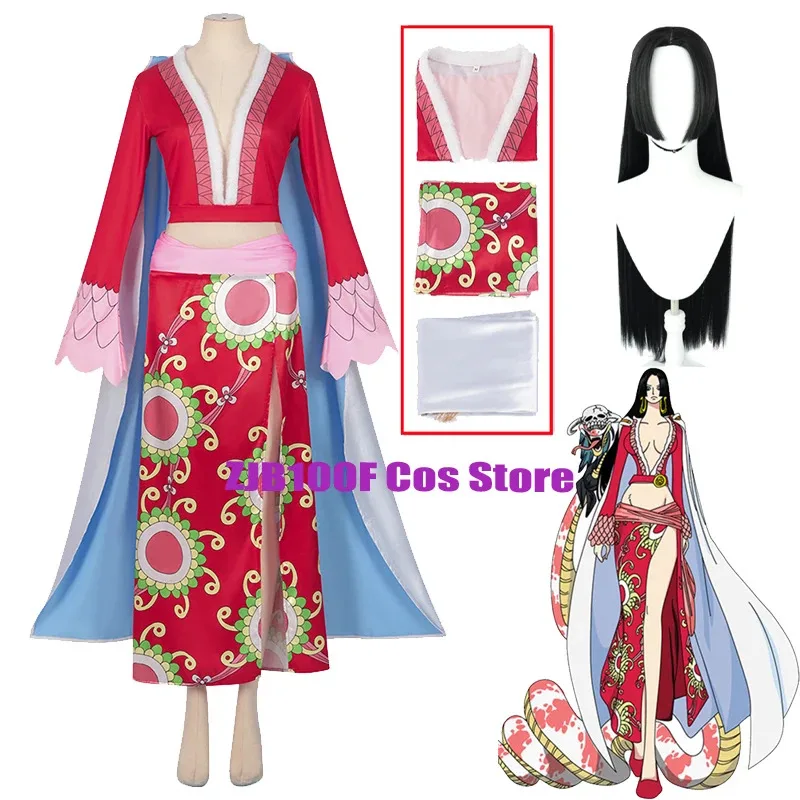 

Boa Hancock Cosplay Anime Hancock Costume Dress Cloak Wig Costume Set Halloween Costume Party Outfit for Women