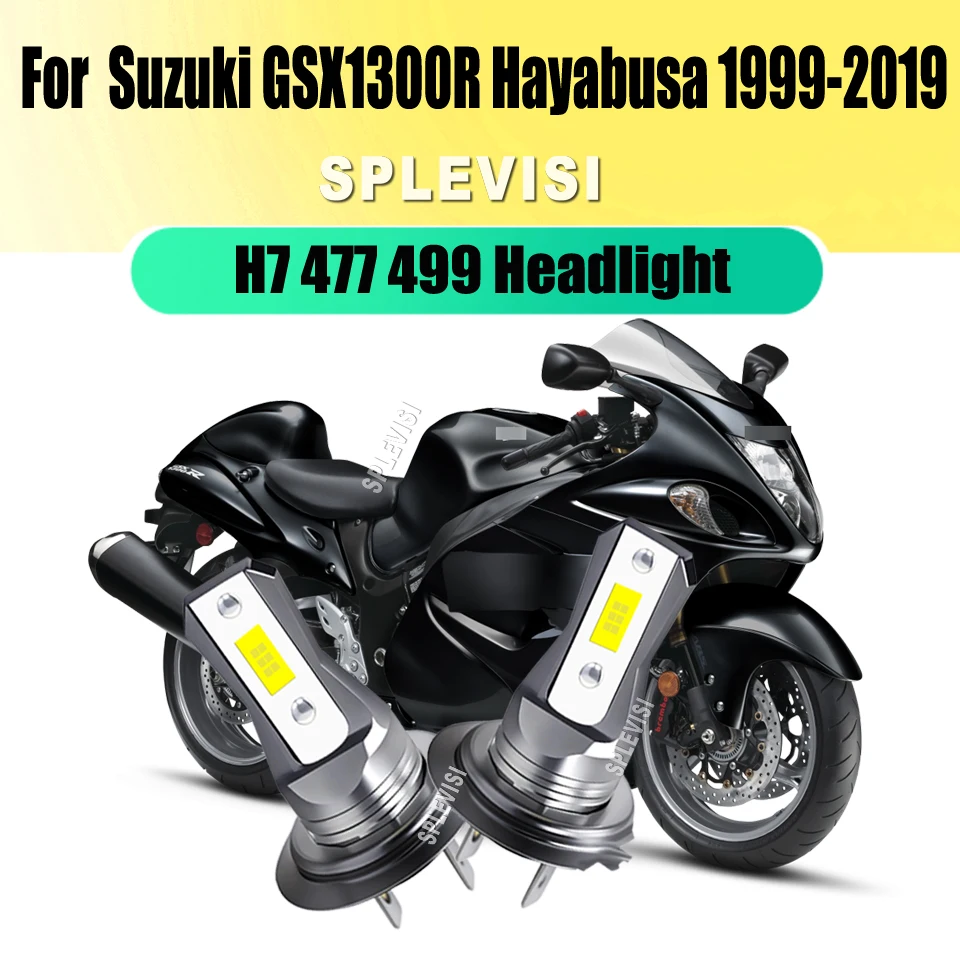 

12v H7 45W LED Headlight Lamps - Perfect Balance of Performanc Fits For Suzuki GSX1300R Hayabusa 1999 2000 2001 2002 2003-2019