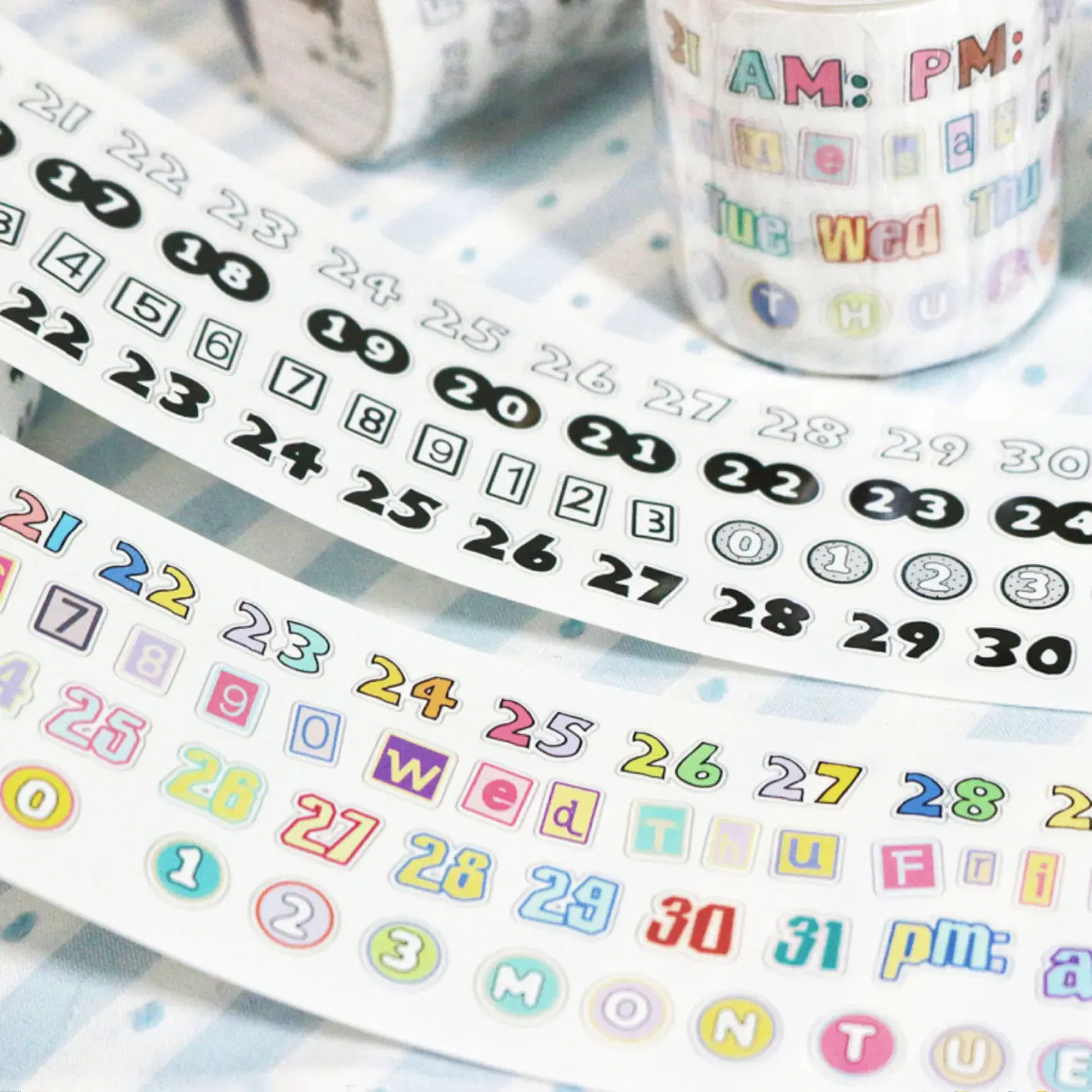 Korean Salt Style Die-Cut Tape Character MINI Daily Planner - Perfect for Journal Collage & Scrapbook
