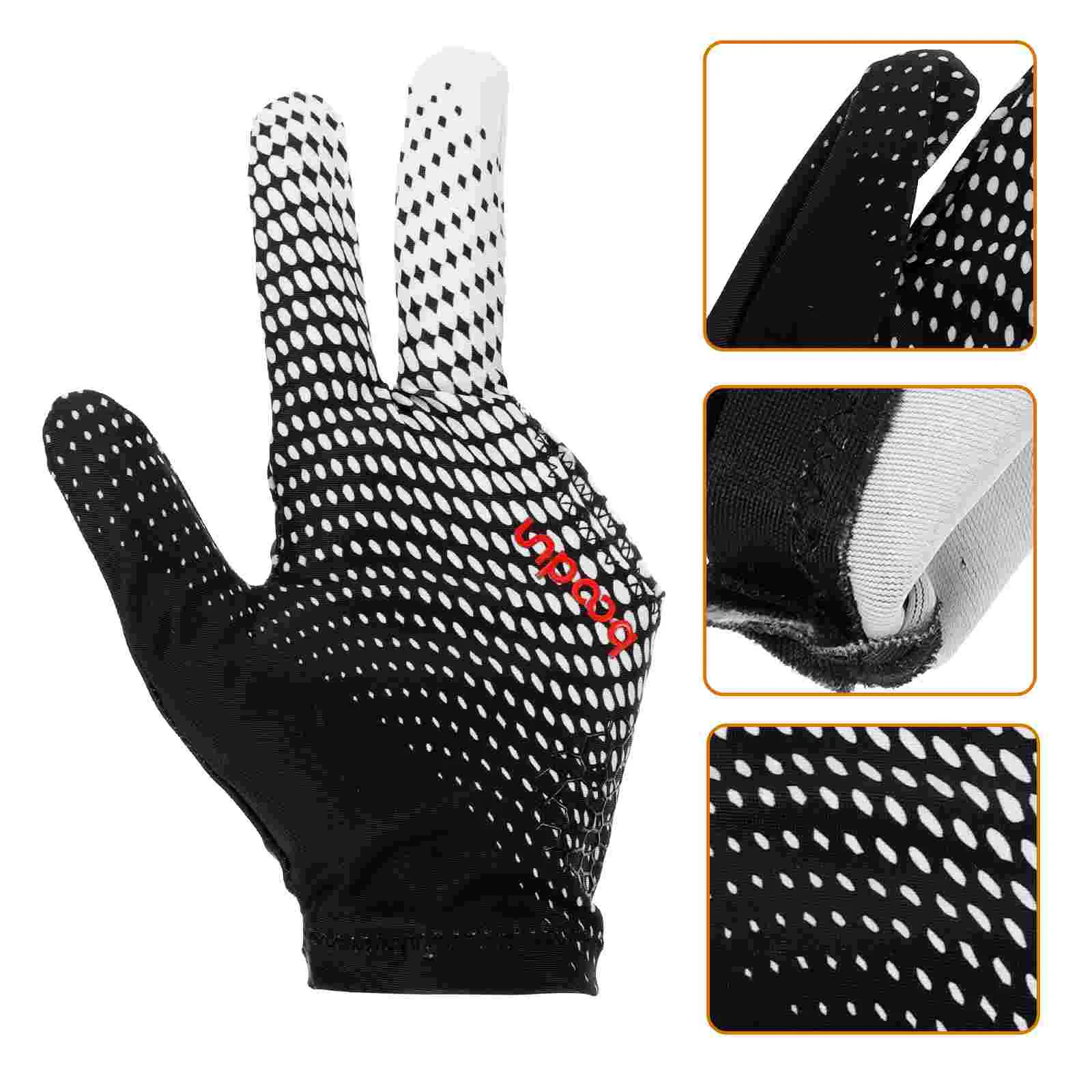 Billiards Glove Cue 3 Fingers Gloves Ultraviolet Light High Elastic Snooker Palm Width