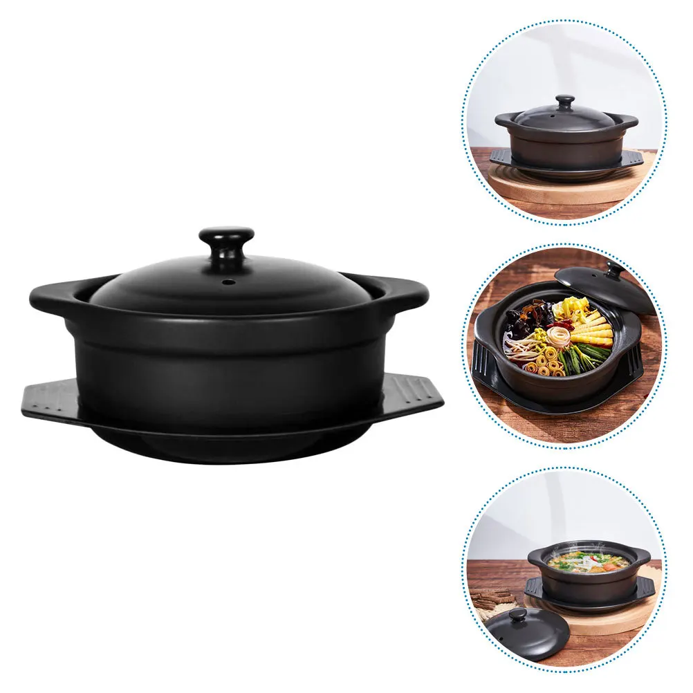 

Ceramic Casserole Pot with Lid for Soup Rice Spicy Hot Pot Braised Chicken Cooking Multi-Functional Stew Pan Household Kitchen