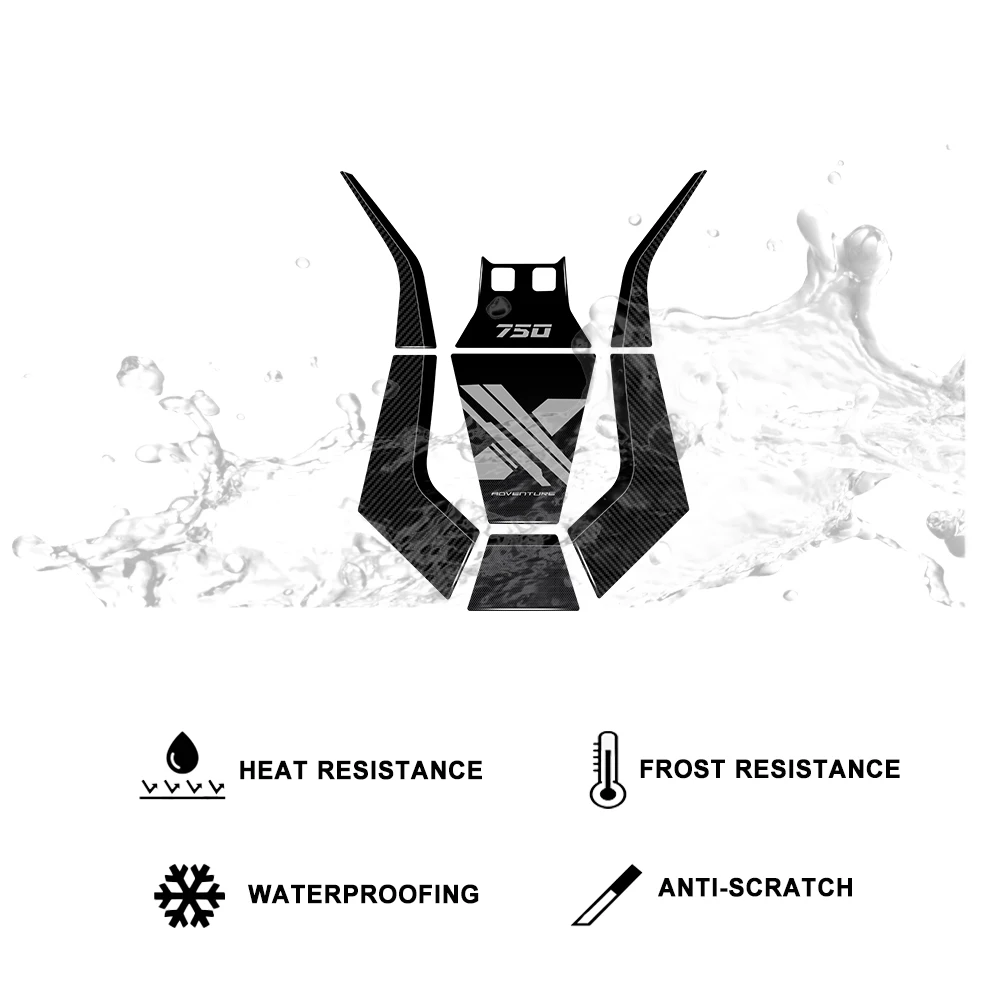 For X-ADV 750 XADV750 2025 2026 3D Epoxy Resin Motorcycle Front Lock Cover Stickers Waterproof Decorative Decal