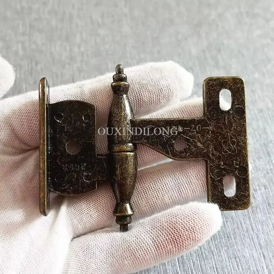 HOT 6Pairs Zinc Alloy Furniture Hinges Cupboard Wardrobe Closet Bookcase Dresser Cabinet Door Hinges