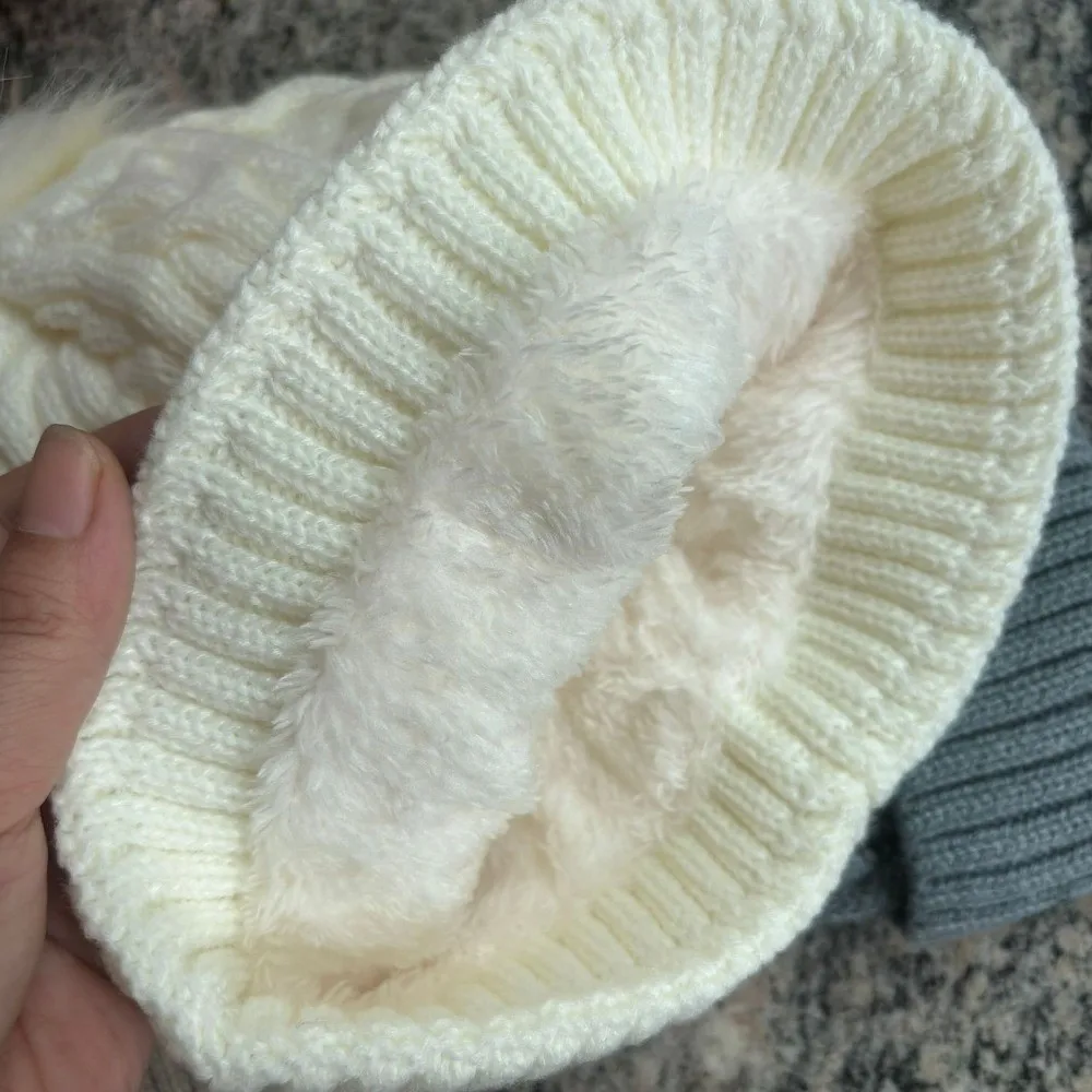 الكورية نمط الشتاء تويست الحياكة قبعة دافئة بلون التزلج الثلوج بيني لينة الحرارية حماية Pompom قبعة سميكة #5