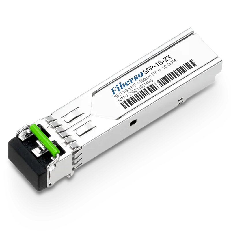 

Fiberso Compatible 1000BASE 1.25G SFP Module ZR 80Km 1550nm DUPLEX LC SM Fiber Optical Transceiver for Network Transmission