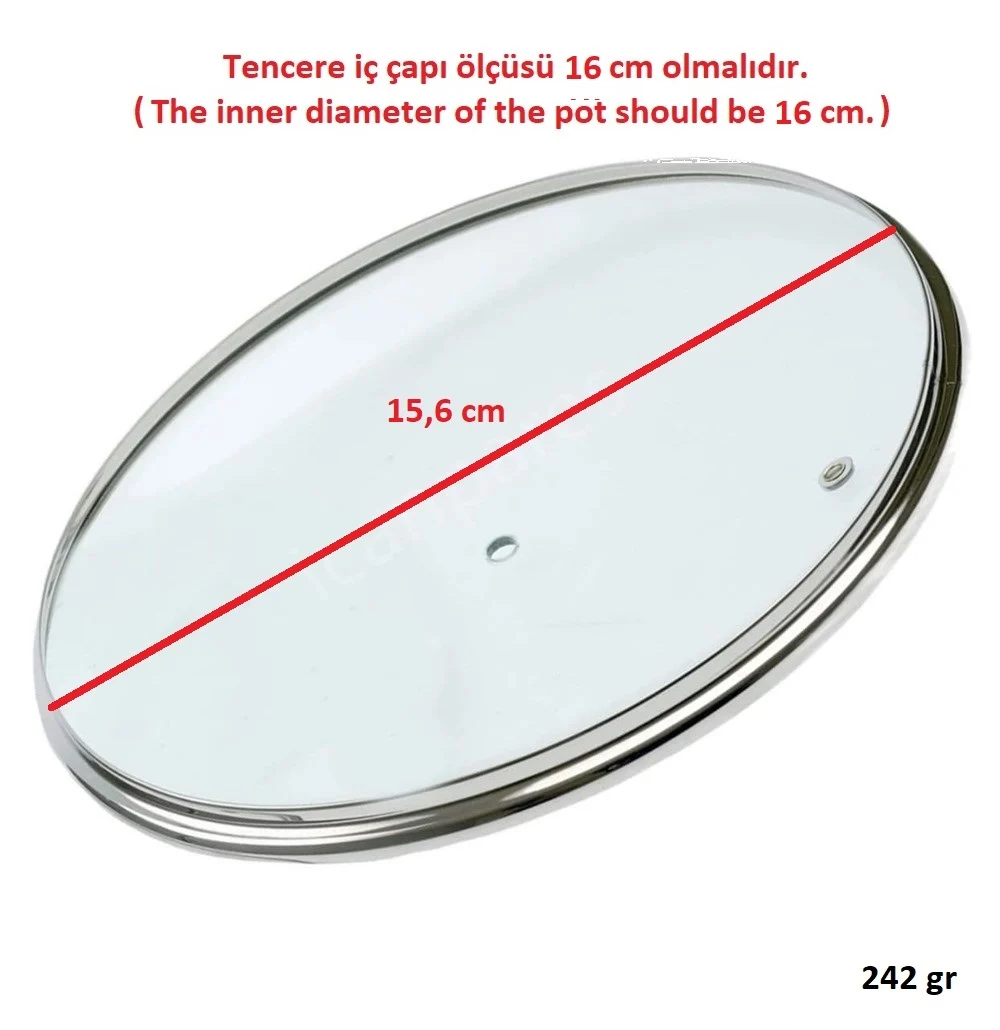 Tutup Kaca Panci Sahan Pan Universal dengan Penutup Lubang Uap 16 Cm dan Baki Pemegang Fuchsia