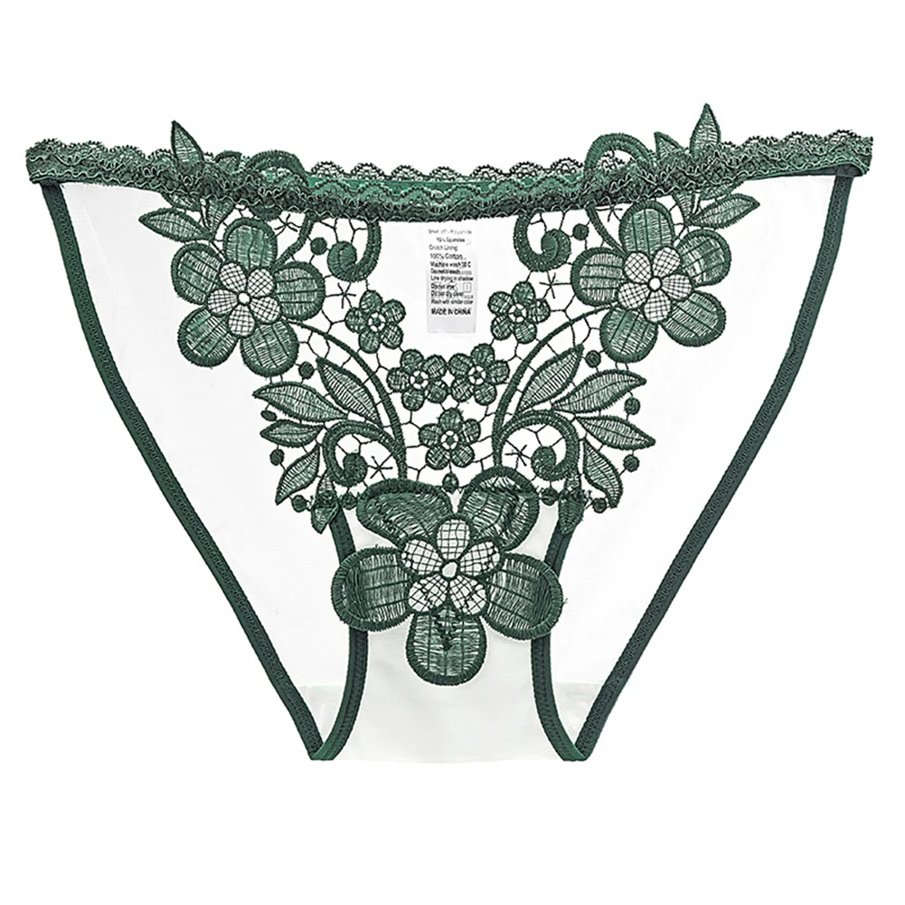 Женские ультратонкие трусы, прозрачные трусики с сетчатой вышивкой, мягкие легкие трусики, однотонное дышащее белье, эротическое нижнее белье