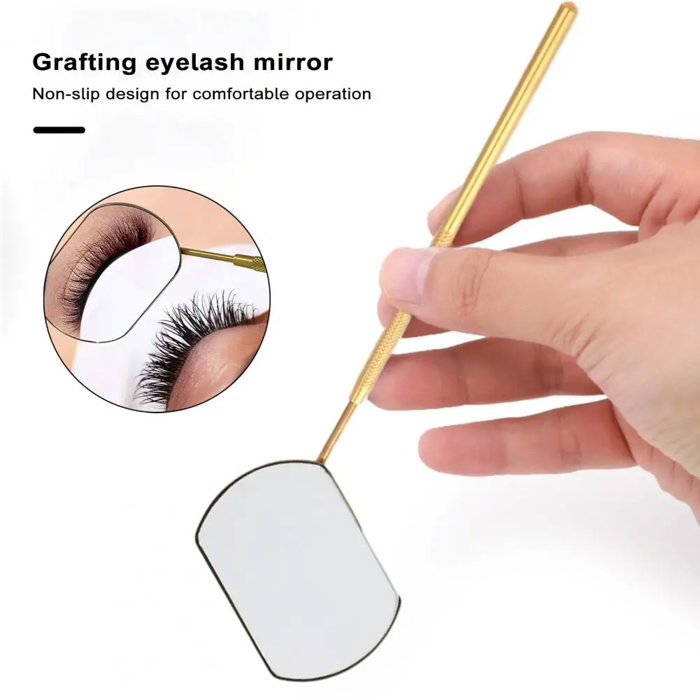 

Grafting Eyelash Mirror Detachable Stainless Steel Lash Mirror Compact for Easy Eyelash Extensions Handheld Makeup for Grafting