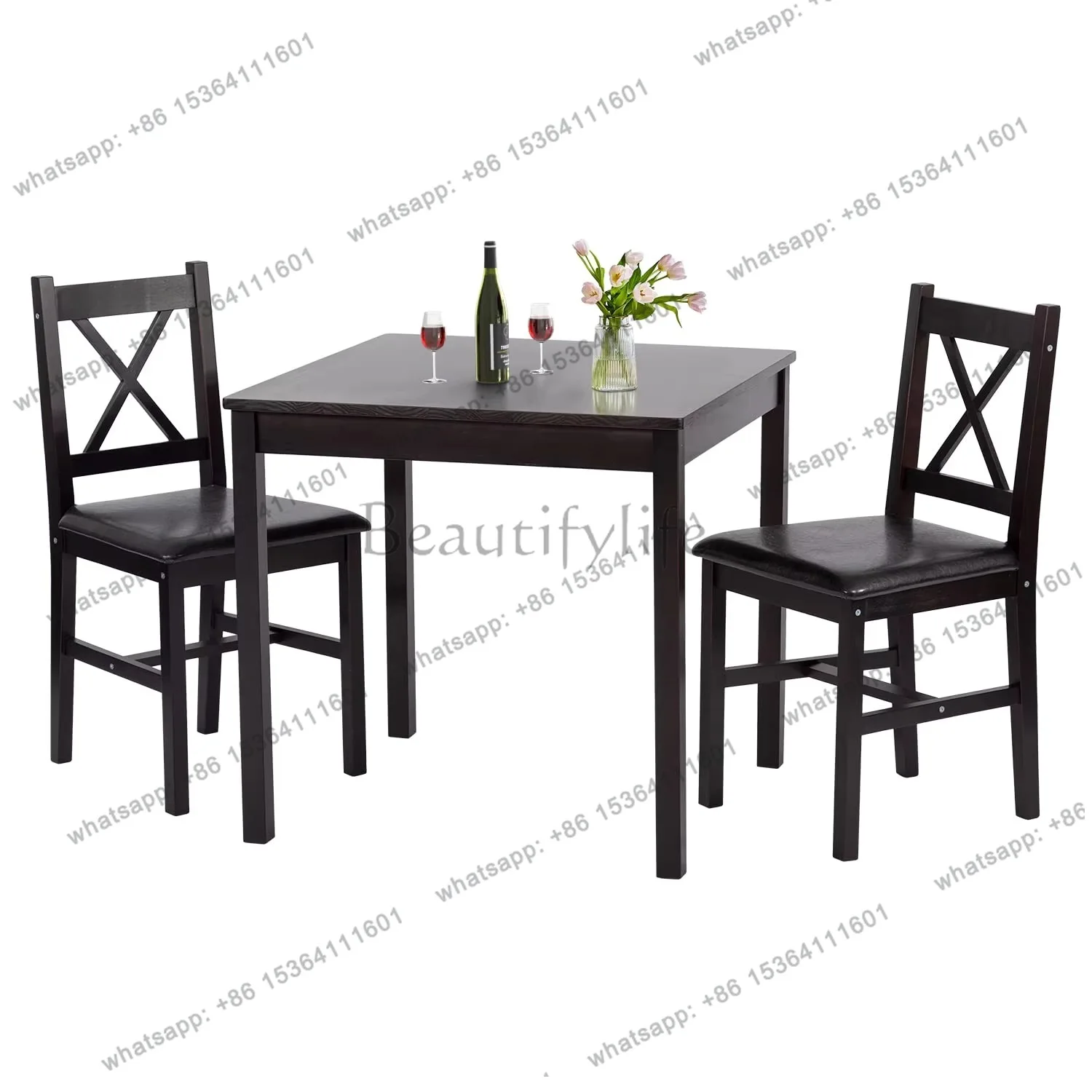 Cross-border foreign trade creative dining table and chair combination customization negotiation double small table