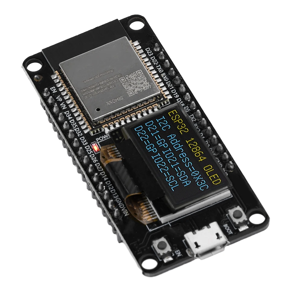 ESP32 ESP-WROOM-32D WIFI Development Board Module CH340C with 0.96 OLED Display 30PIN MicroUSB Type-C for Arduino ESP32 OLED