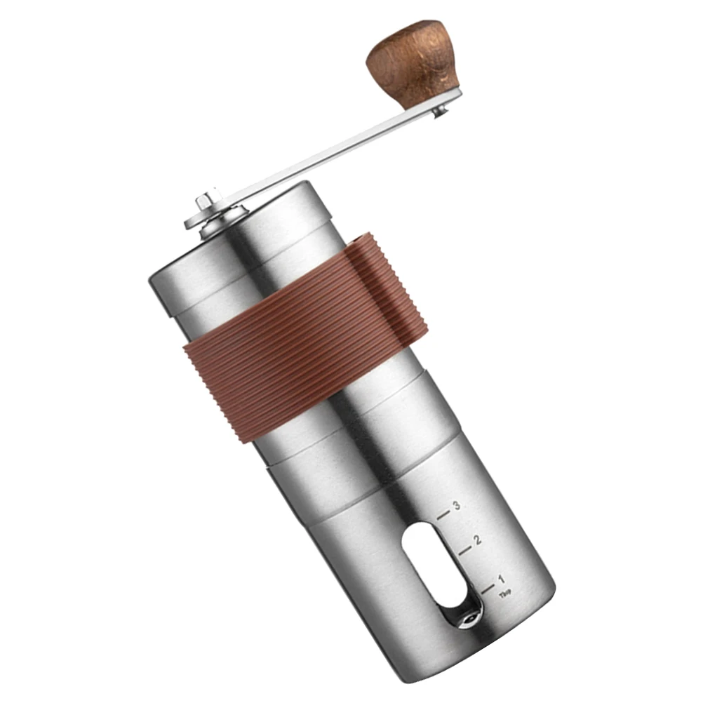 

Stainless Bean Grinder Manual Hand Crank Mill Compact Travel Size Wear Resistant Suitable Coffee Lovers