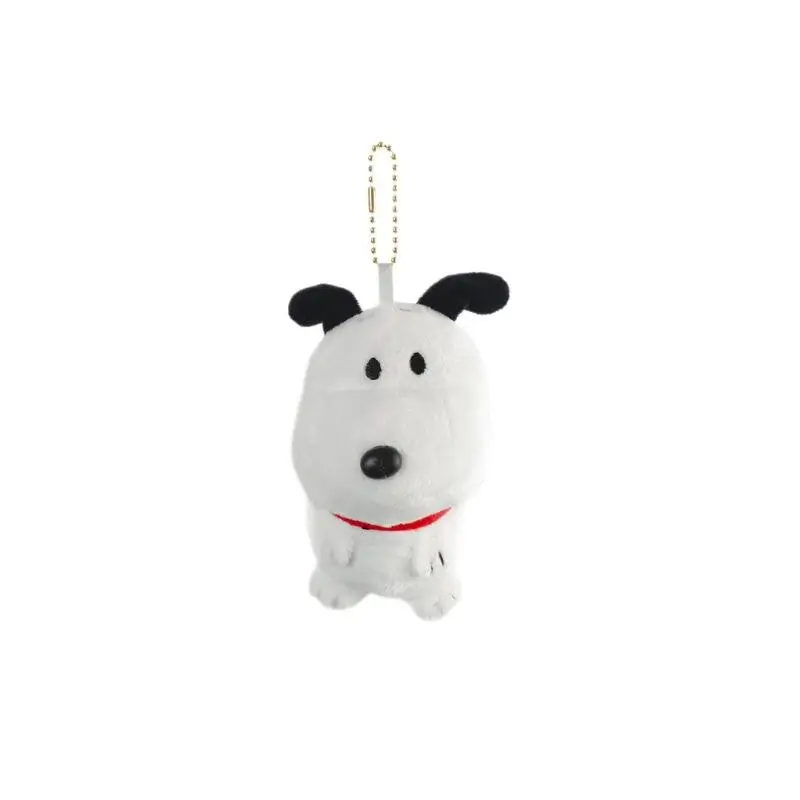 Snoopy Fluffy Plush Doll Keychain Lovely Dog Ornament Portable Bag Pendant Cute Decor Gift for Daily Backpack Matching
