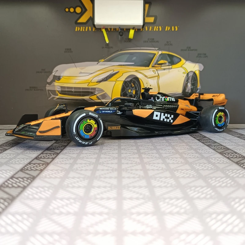 Модель суперкара McLaren MCL38 из сплава, масштаб 1:24, статическая модель автомобиля, богатая детализация, высокое качество изготовления, отличное качество.