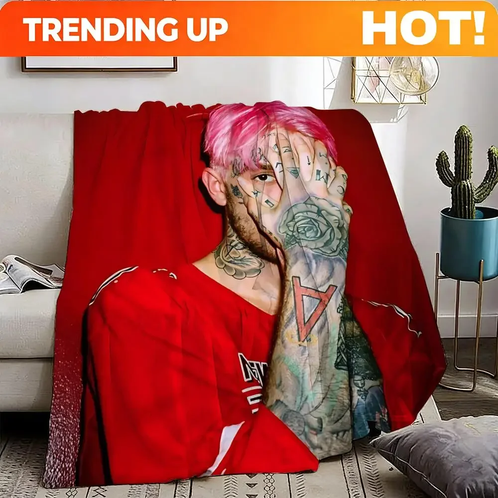 Custom Rapper LIL Peep Throw Lightweight 240g Flannel Blanket Soft Skin-friendly For Summer Cooling