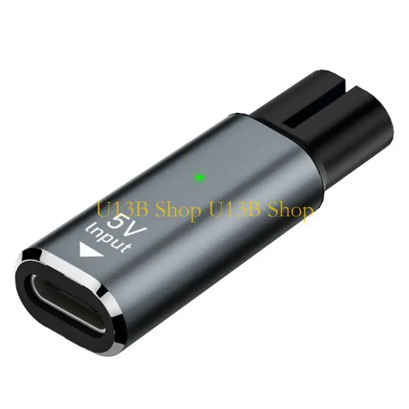 U13B Portable 2Pin Shaver Charging Converters with USB C Input, for QP2834,MG5910,MG7910,MG9510 Shaver Adapters for Daily