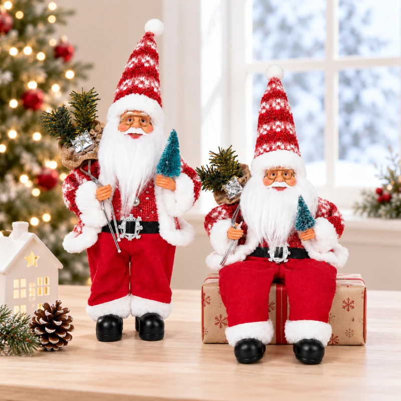 1PC  Christmas/New Year decoration ornament, Santa decoration ornament desktop/window decoration, holiday party decoration props