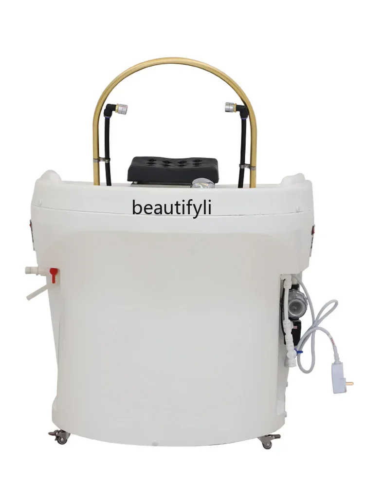 Mobile Shampoo Basin Water-Free Constant Temperature Fumigation Head Treatment Water Circulation Shampoo Chair