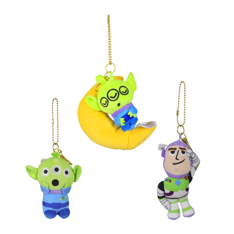 Disney Sanrio Buzz Lightyear Alien Cute Cartoon Toy Story Plush Doll Backpack Pendant Keychain Boys and Girls Peripheral Gifts