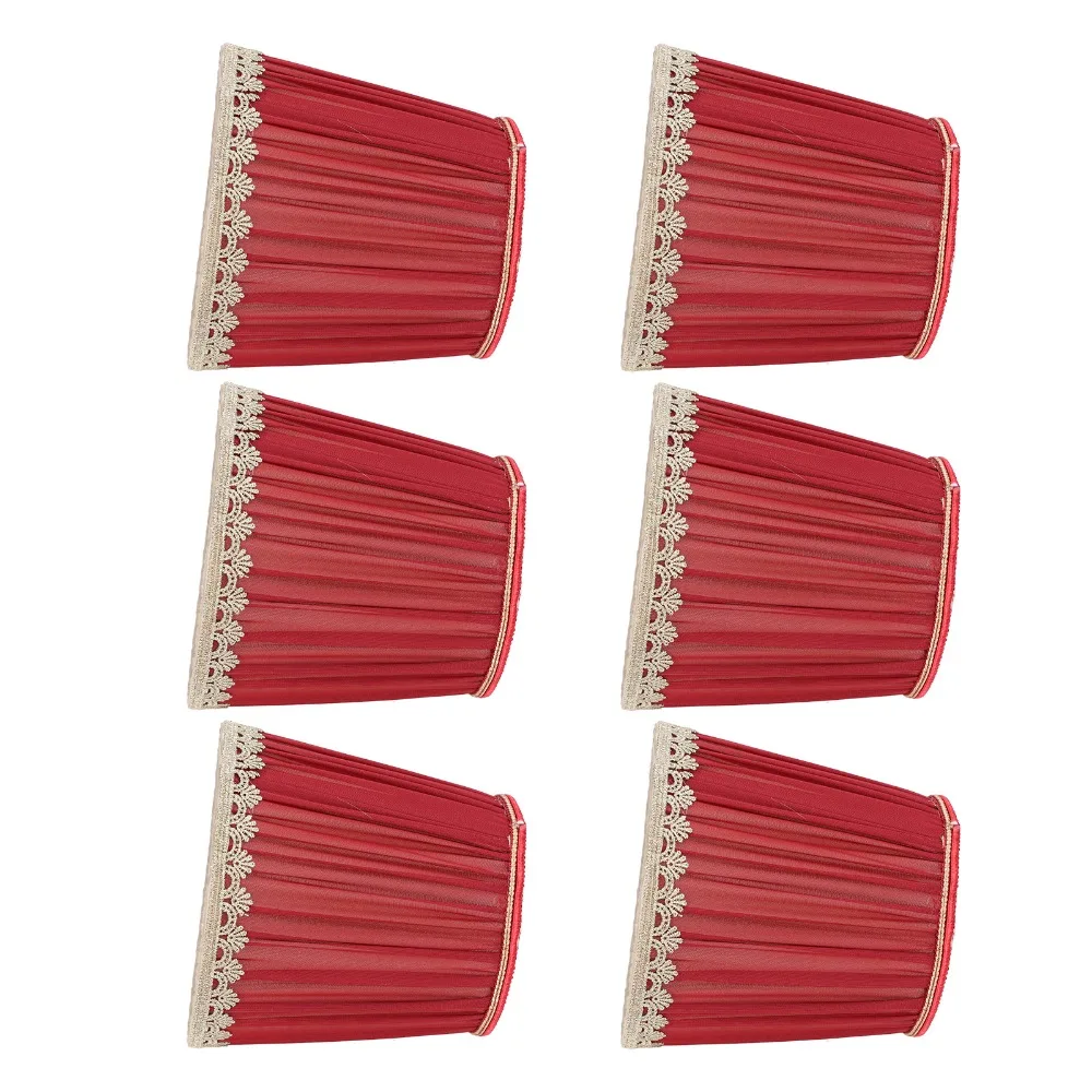 6PCS Simple Fabric Lampshade Clip On Design 5.5 inch Height Lamp Cover Chandelier Lamp Shades Indoor Lamp
