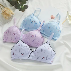 Women Comfortable Fashion Personality Two-Row Button Sports Bra Solid Color Printed Gathering Daily Wear Casual Women Underwear