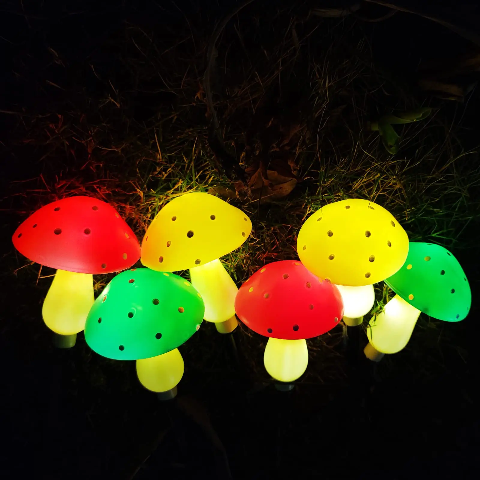 Solar Mushroom Lights Garden Outdoor Decor Stuff 8 Modes Waterproof Mushroom Night Light for Garden Pathway Landscape Yard Xmas