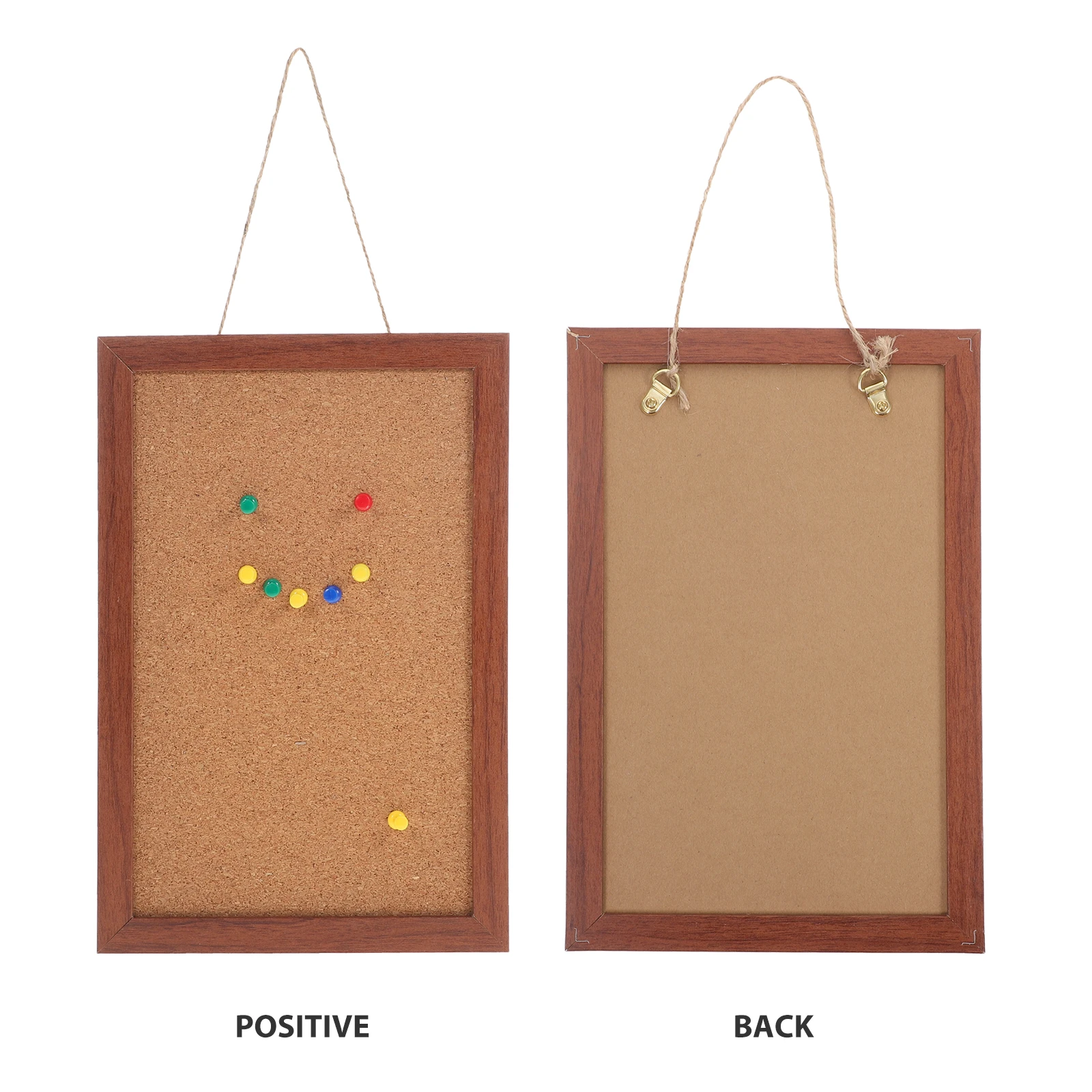 

Wooden Bulletin Photo Wall Message Board for Home Office Cork Board Paste Notes Pin Pictures Announcement Display