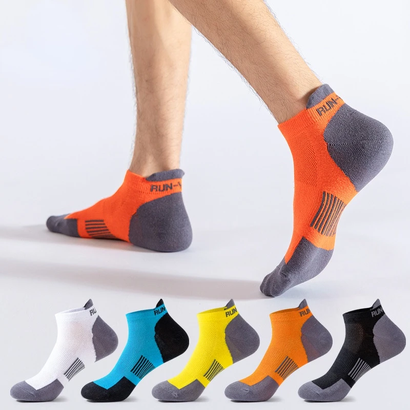 Summer Athletic Sport Ankle No Show Socks Men Cotton Bright Color Mesh Breathable,Deodorant,Invisible Outdoor Travel Socks