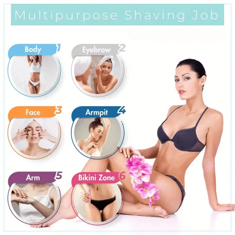 Kit de remoção de pêlos faciais de luxo com 10 peças - design ergonômico e estojo de viagem para modelar sobrancelhas, aliciamento corporal, área de biquíni