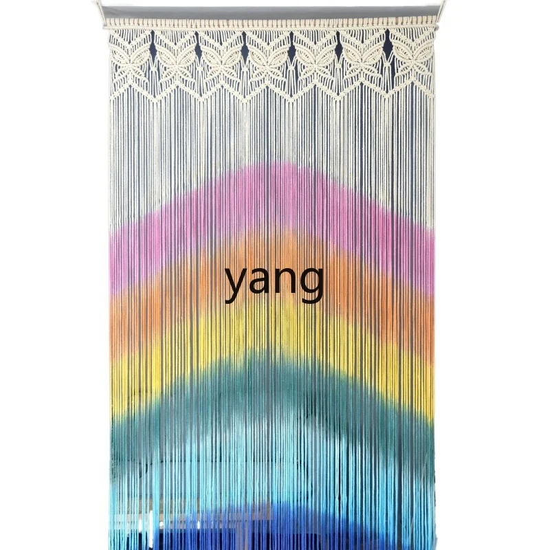 Yjq Original Rainbow Hand-Woven Portiere Curtains Rope Partition Feng Shui Curtain Customized Children's Room Decoration