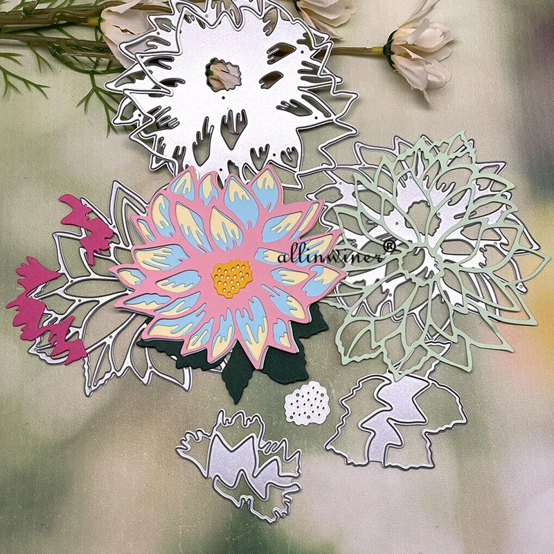 

New 3D Flower leaf decoration Metal Cutting Dies for DIY Scrapbooking Album Paper Cards Decorative Crafts Embossing Die Cuts