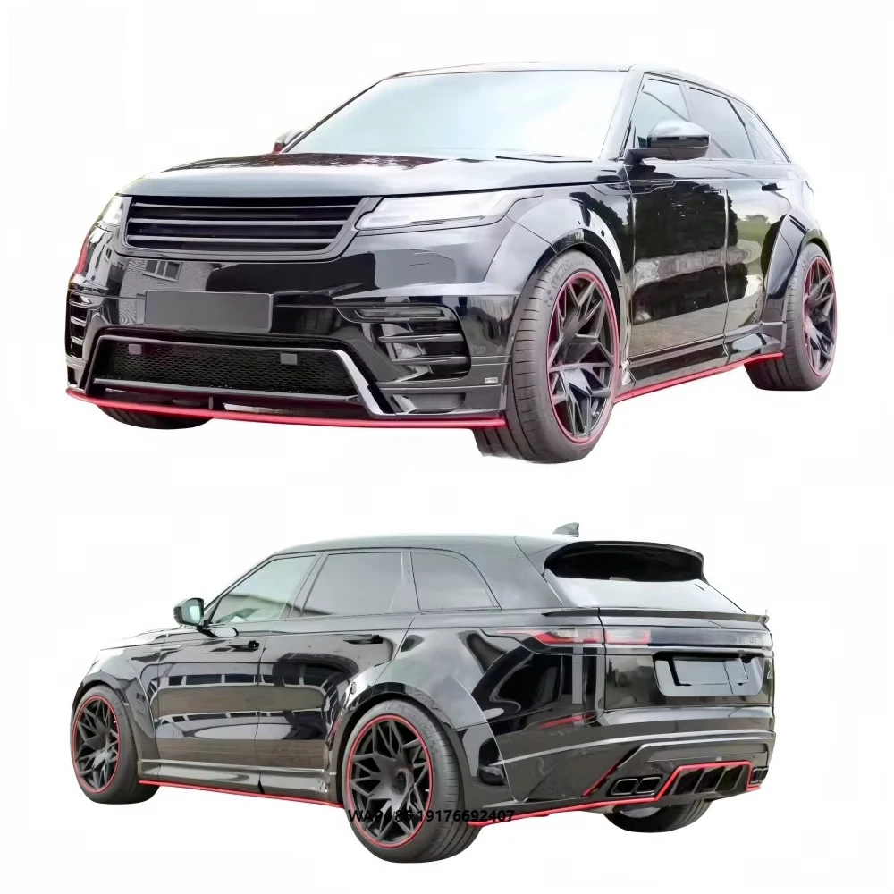 For  Range Rover Star Mail Upgrade LM Style Wide Body Kit Center Grid Front Lip Side Skirt Fender Rear Bumper