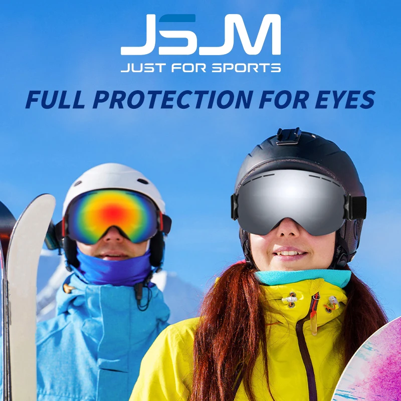 JSJM gafas de esquí y snowboard antivaho ultraligeras UV400
