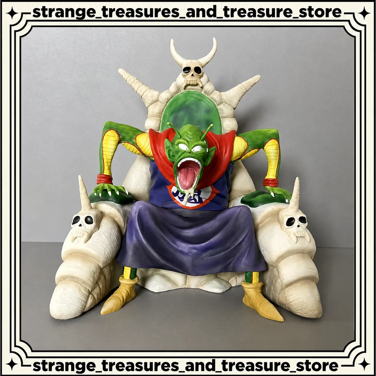 Figura de Acción Coleccionable de Piccolo Daimao con Trono de Calavera de Dragon Ball, Adorno Decorativo de Escritorio, Regalo para Fanáticos del Anime