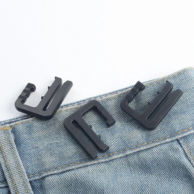 3Pcs Stylish Jeans Waist Extender Nonsewing Waist Adjusting Clip Women Accessory